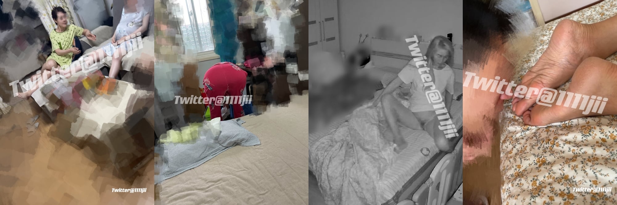 推特想乱伦的大神11111jii监控偸窥岳母和孕期老婆日常，在岳母面前偷露鸡巴疯狂在社死边缘徘徊