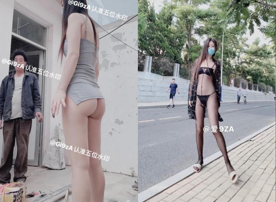 推特极限露出,长腿女神【浅浅GI9ZA】订阅,人前,公共场合,各种社死露出,诱惑农村老头 - 截图13