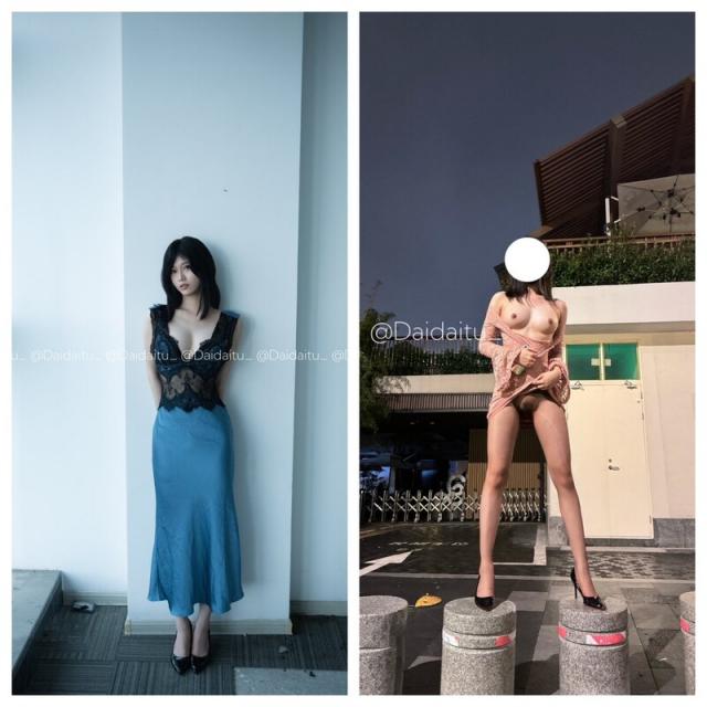 超美模特【某不知名兔】街头露出,露脸高颜值,从商场到小区玩得就是刺激,推荐 - 截图4