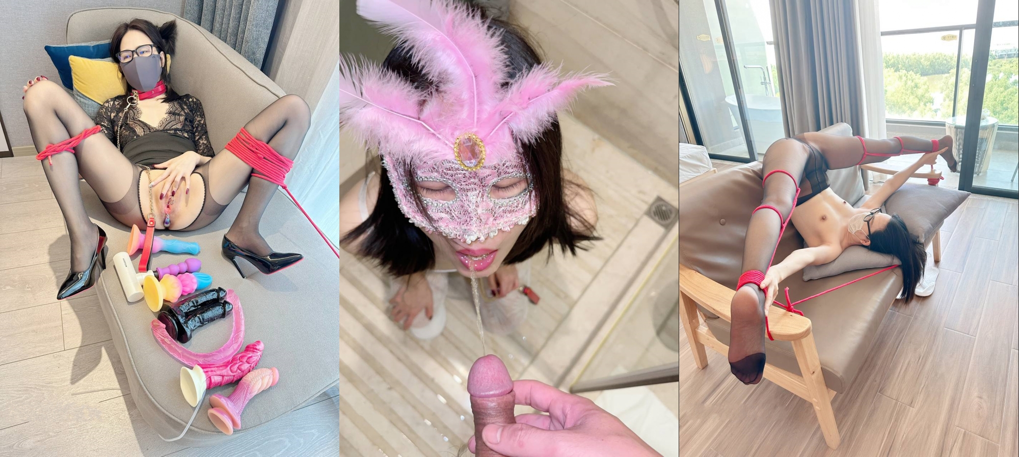 字母猎奇必备！极度SM重口，舞蹈生姐姐【依然】各种花样玩法，暴力异物扩张3P女女露出喝尿 下 - 截图2