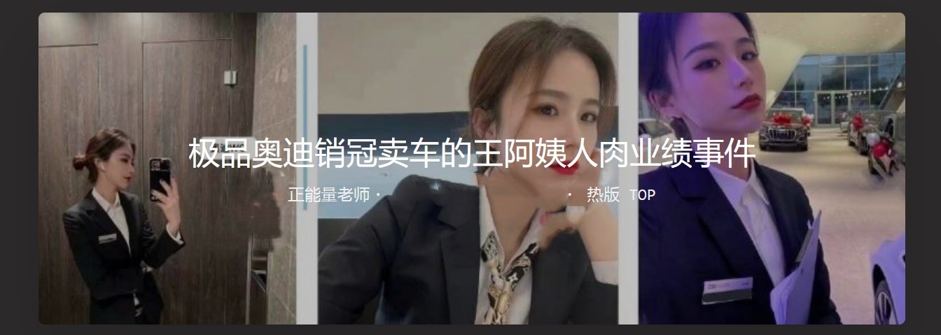 极品奥迪销冠卖车的王阿姨人肉业绩事件 - 截图1