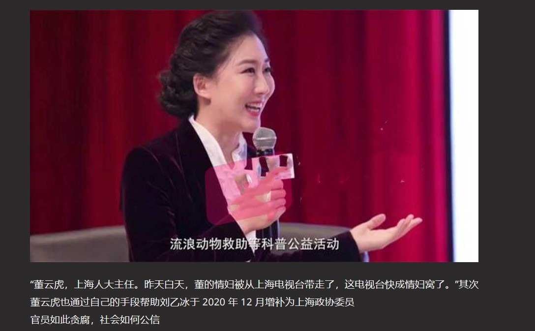 【突发大瓜】上海正部级董云虎被双规 情妇刘乙冰被带走 上海电视台成 G 员情妇窝 【幽会视频实锤曝光】 - 截图8
