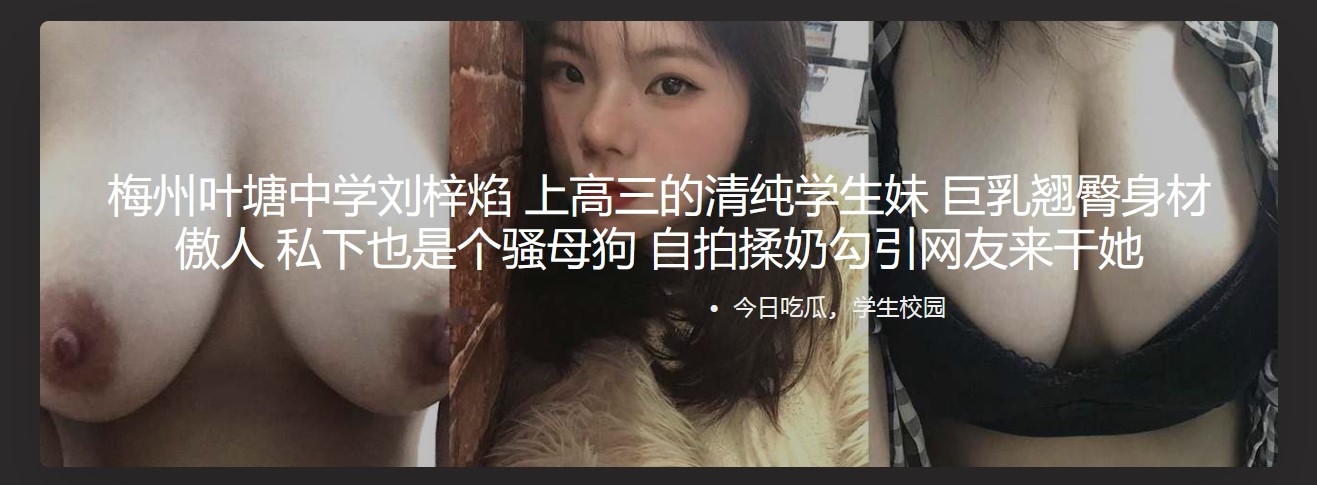 梅州叶塘中学刘梓焰 上高 叁的清纯学生妹 巨乳翘臀身材傲人 私下也是个骚母狗 自拍揉奶勾引网友来干她