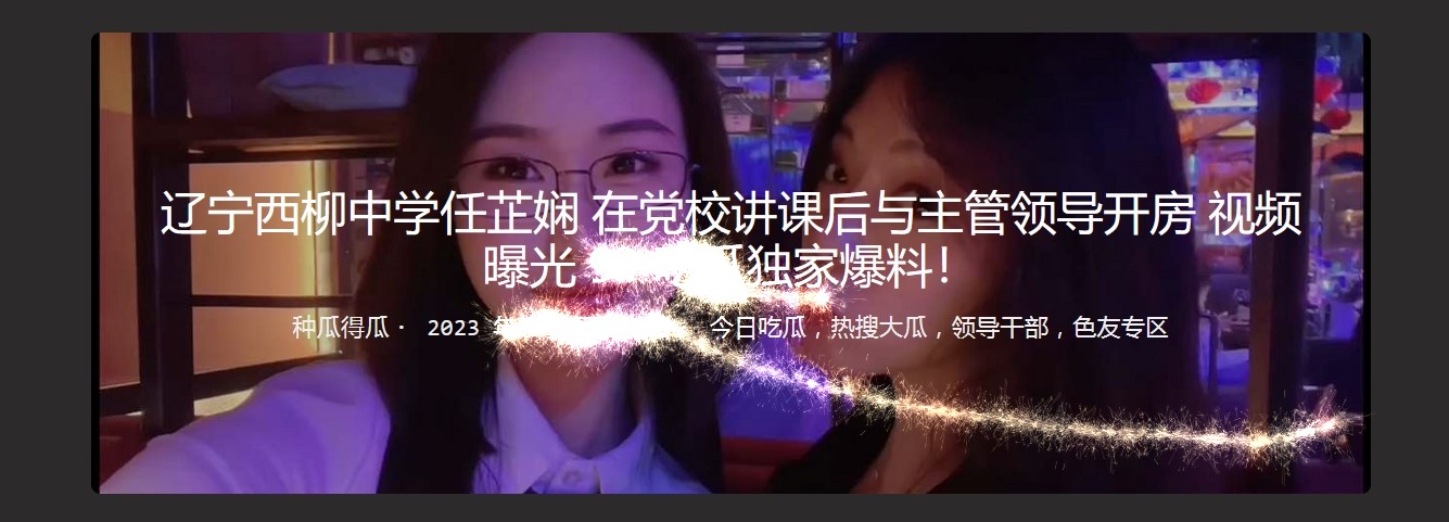 辽宁西柳中学任芷娴 在党校讲课后与主管领导开房 视频曝光 独家爆料! - 截图1