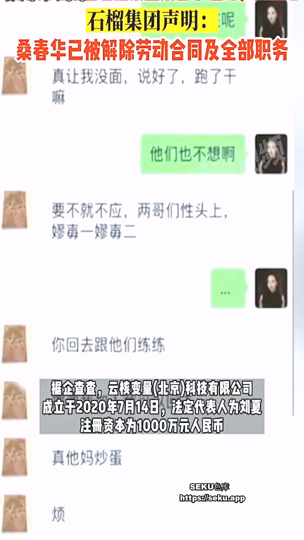 最新大瓜!云核变量集团CEO「刘夏」举报石榴集团「桑春华」邀请其4P 并被网友扒出她曾经为业绩4P视频! - 截图9