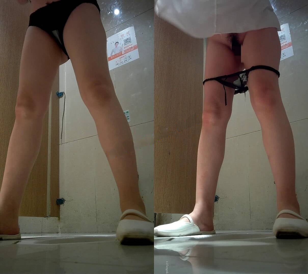 【厕拍】全景前拍 年轻极品粉嫩一线天合集（3）